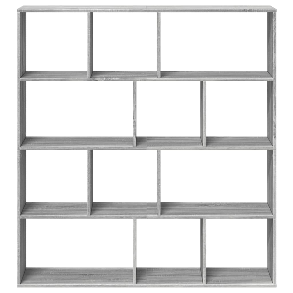 vidaXL Βιβλιοθήκη Γκρι Sonoma 132x29x141,5 εκ. από Επεξεργασμένο Ξύλο