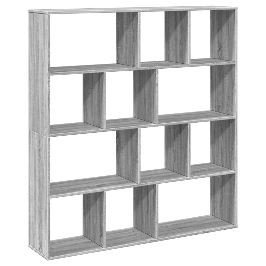 vidaXL Βιβλιοθήκη Γκρι Sonoma 132x29x141,5 εκ. από Επεξεργασμένο Ξύλο