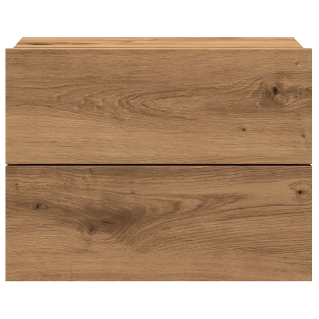 vidaXL Κομοδίνο Επιτοίχιο Αρτισιανή Δρυς 40x32x30 εκ