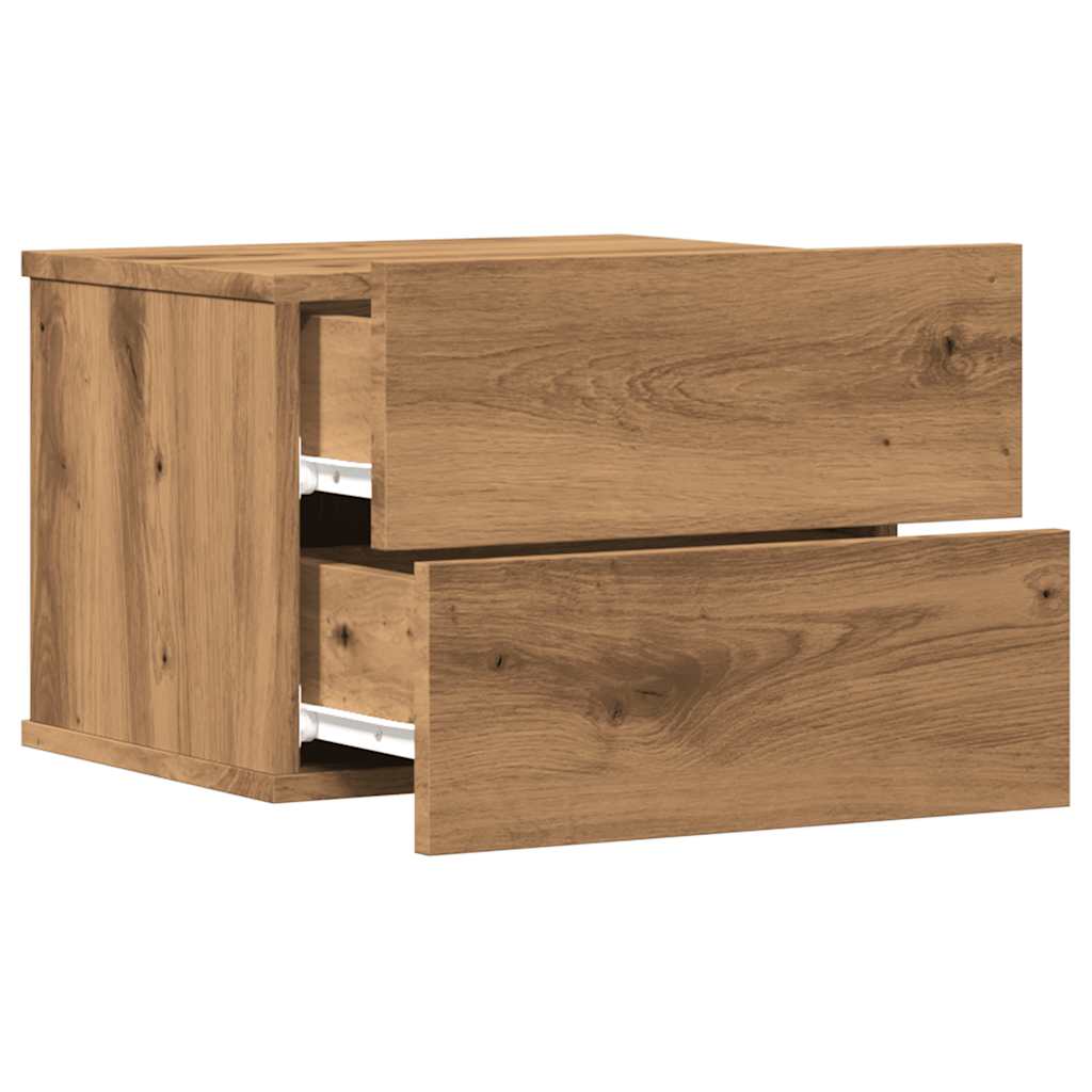 vidaXL Επιτοίχια κομοδίνα 2 τεμάχια Artisan Oak 40x32x30 cm