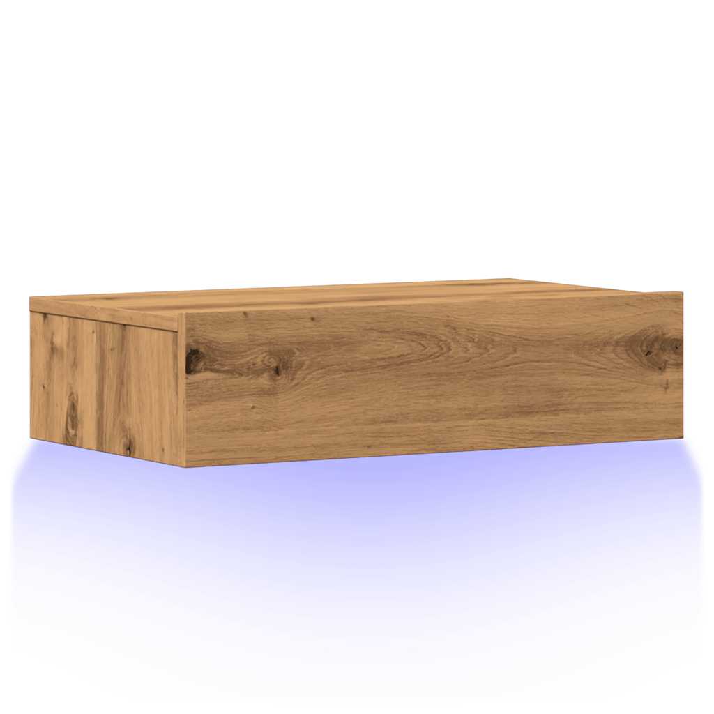 ντουλάπι τηλεόρασης vidaXL με φώτα LED Artisan Oak 60x35x15,5 cm
