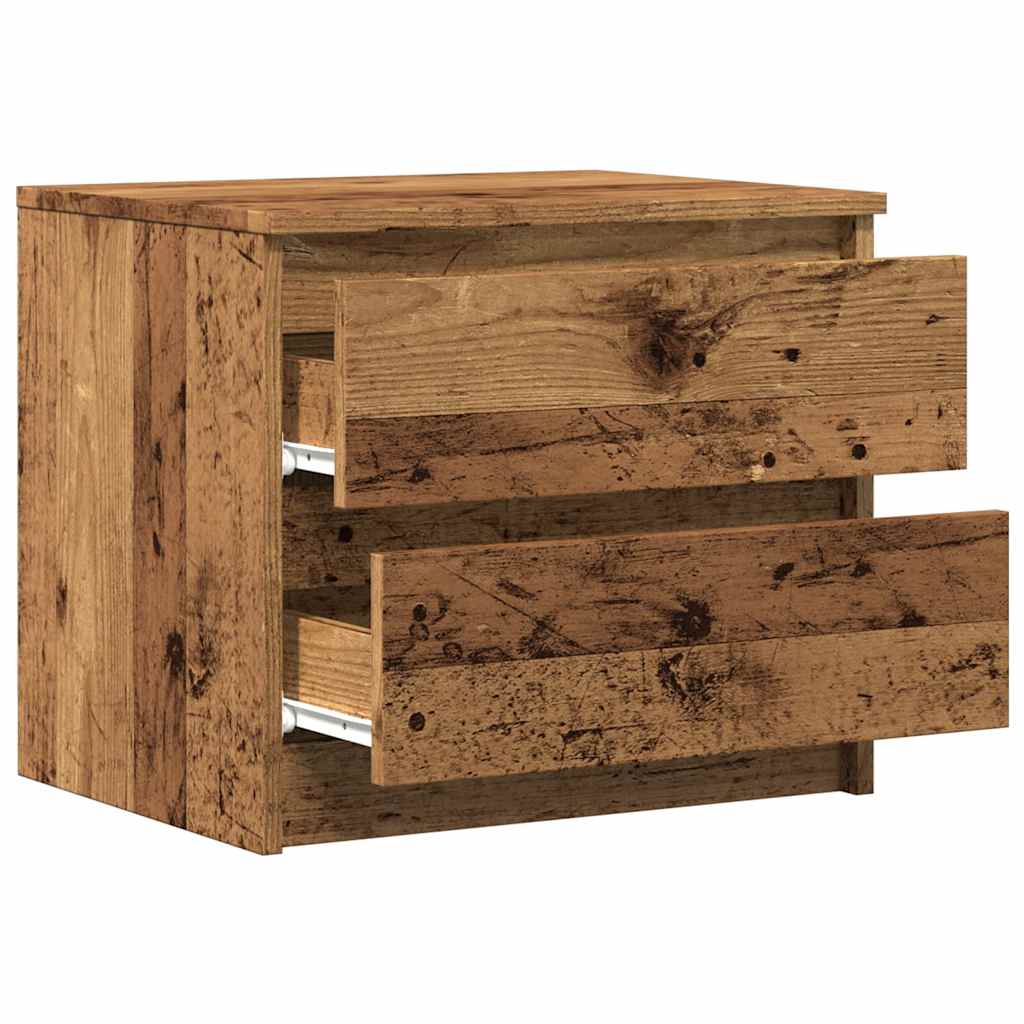 vidaXL Κομοδίνο Όψη Παλαιού Ξύλου 50x40x43.5 εκ. από Επεξ. Ξύλο