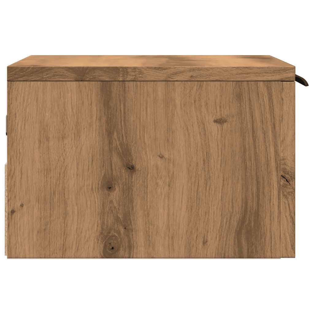 vidaXL Κομοδίνο Επιτοίχιο Αρτισιανή Δρυς 34x30x20 εκ