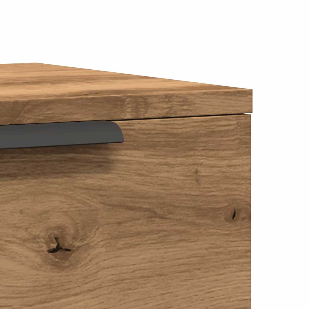 vidaXL Κομοδίνο Επιτοίχιο Αρτισιανή Δρυς 34x30x20 εκ