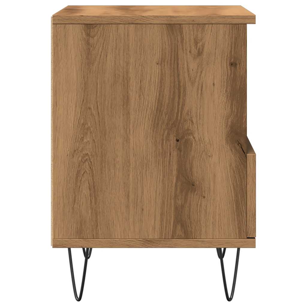 vidaXL Κομοδίνο τεχνίτης Δρυς 40x35x50 εκ. από Επεξεργασμένο Ξύλο