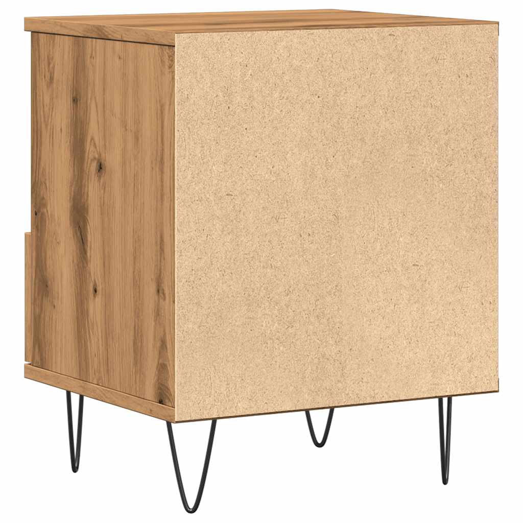 vidaXL Κομοδίνο τεχνίτης Δρυς 40x35x50 εκ. από Επεξεργασμένο Ξύλο