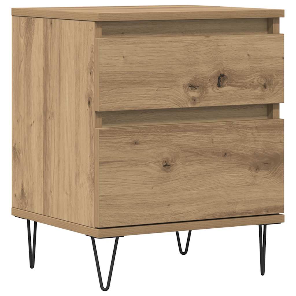 vidaXL Κομοδίνο τεχνίτης Δρυς 40x35x50 εκ. από Επεξεργασμένο Ξύλο