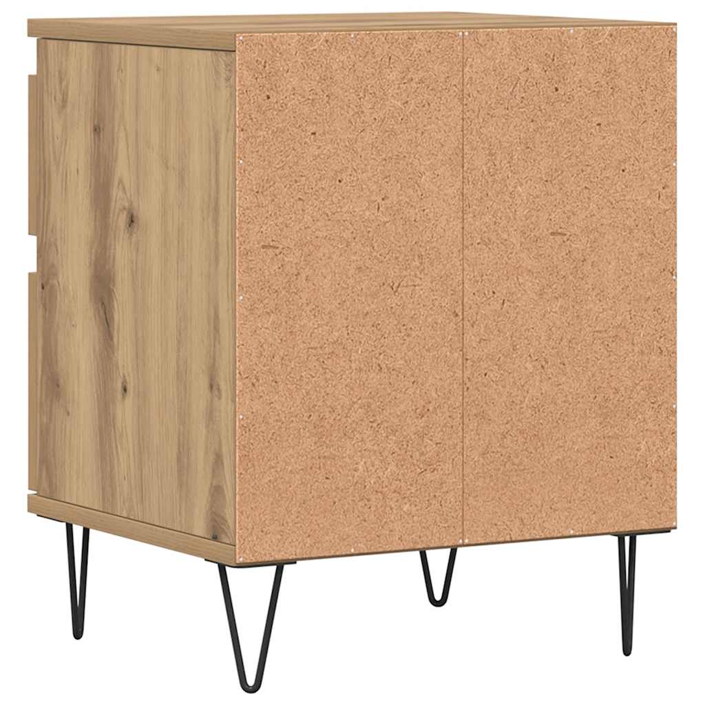 vidaXL Κομοδίνο τεχνίτης Δρυς 40x35x50 εκ. από Επεξεργασμένο Ξύλο