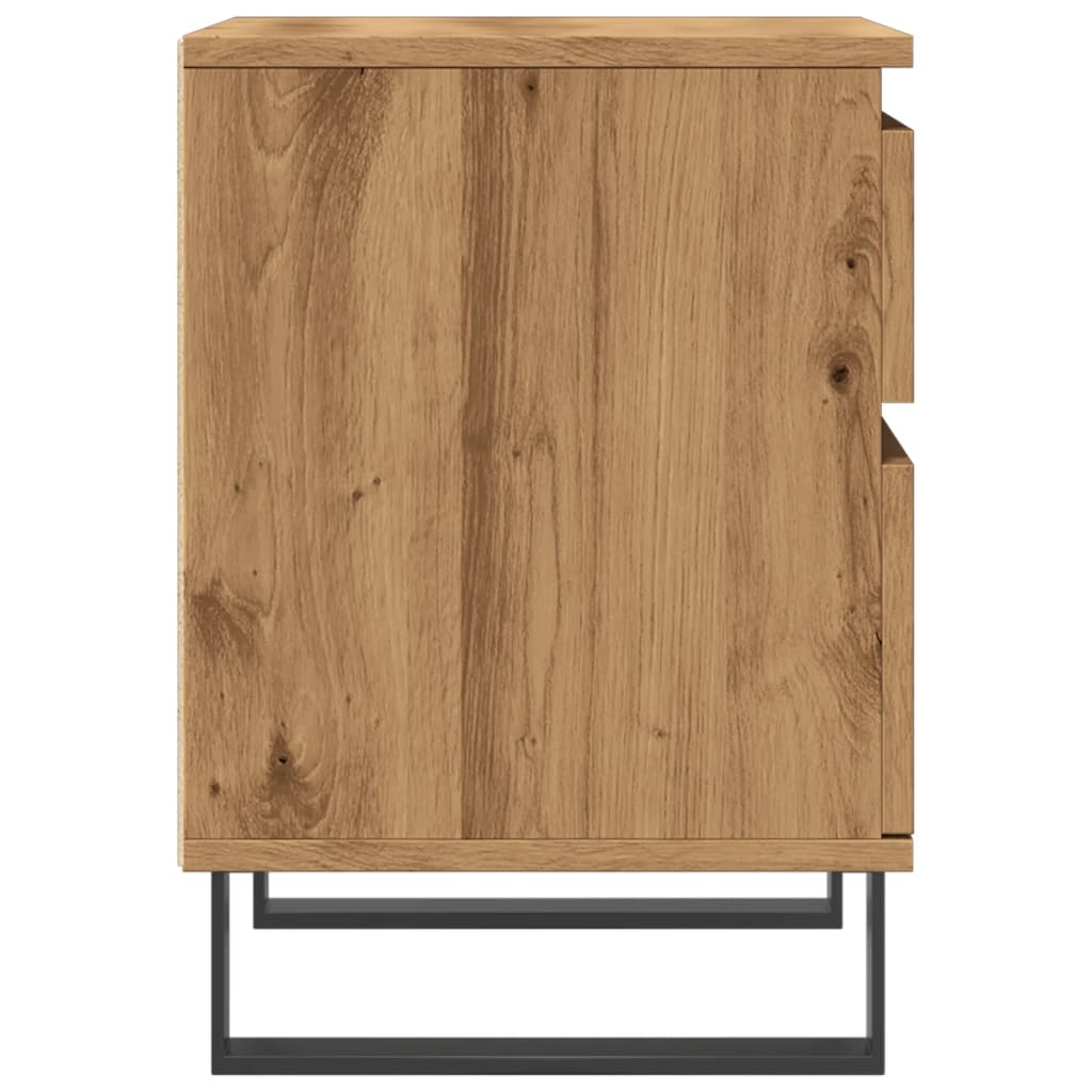 vidaXL Κομοδίνο τεχνίτης Δρυς 40x35x50 εκ. από Επεξεργασμένο Ξύλο