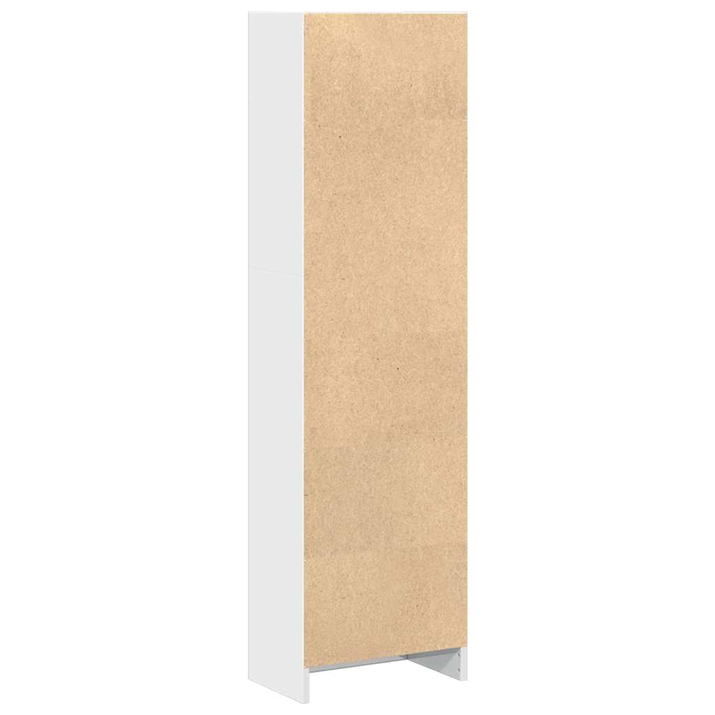 vidaXL Βιβλιοθήκη Γυαλιστερό Λευκό 40x24x143 εκ. Επεξεργασμένο Ξύλο