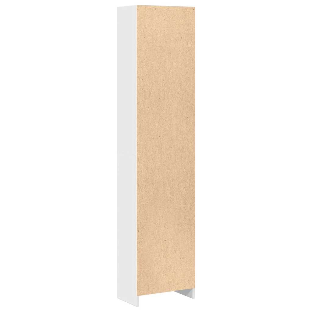 vidaXL Βιβλιοθήκη Γυαλιστερό Λευκό 40x24x176 εκ. Επεξεργασμένο Ξύλο