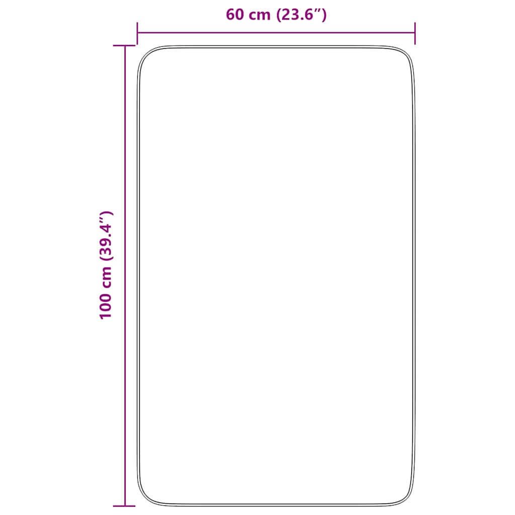 vidaXL Χαλί Shaggy με Ψηλό Πέλος NAVARRA Ασημί Γκρι 60x100 εκ.