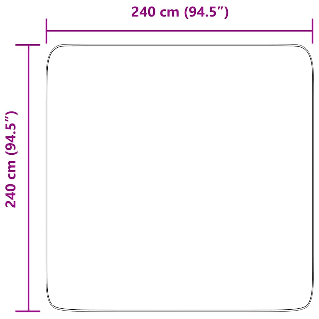 vidaXL Χαλί Shaggy με Ψηλό Πέλος NAVARRA Κρεμ 240x240 εκ. πολυεστέρας