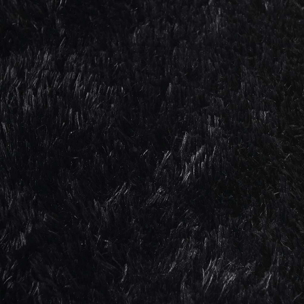 vidaXL Χαλί Shaggy με Ψηλό Πέλος NAVARRA Μαύρο 120x120 εκ. πολυεστέρας