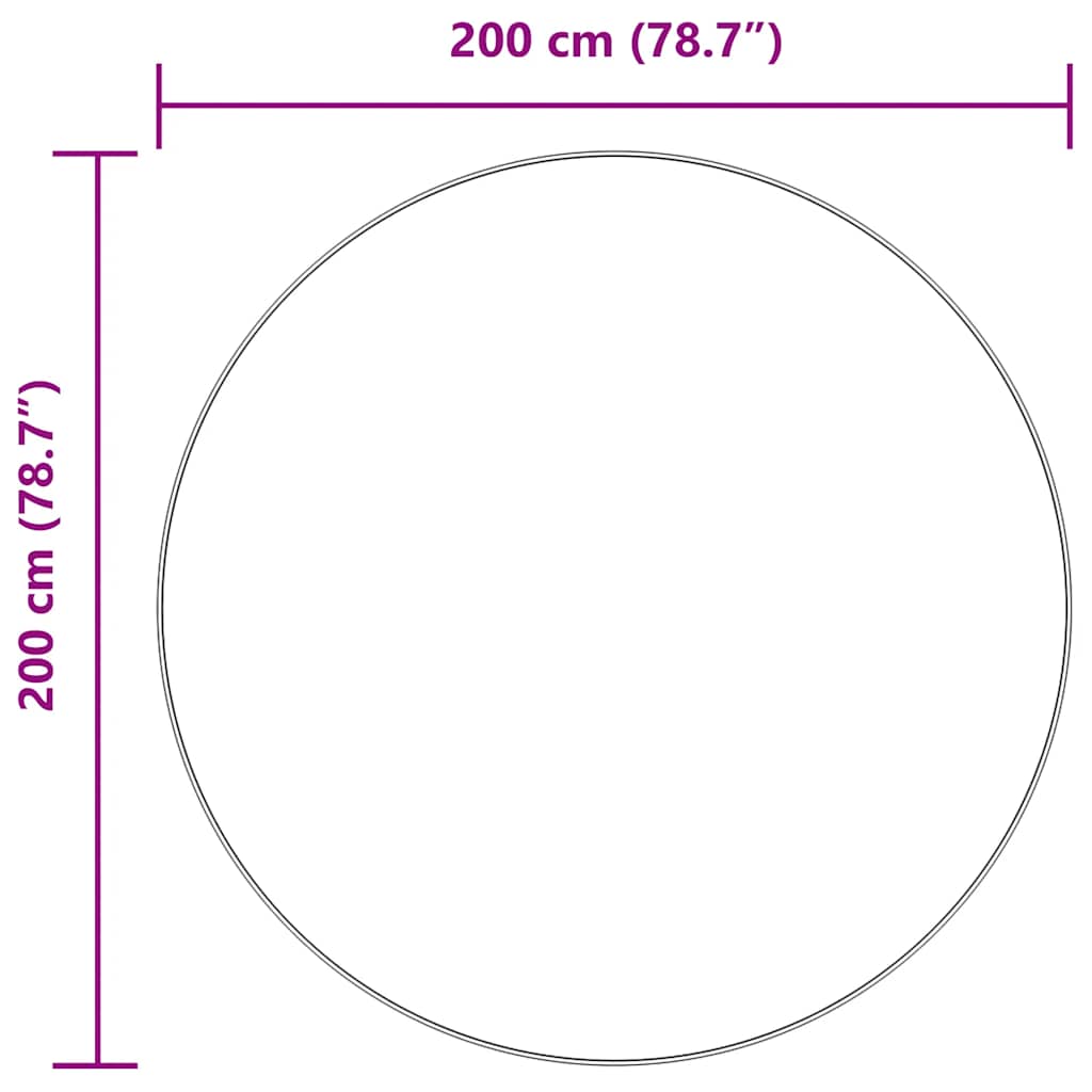 vidaXL Χαλί Shaggy με Ψηλό Πέλος NAVARRA Σκούρο Γκρι 200x200 εκ.