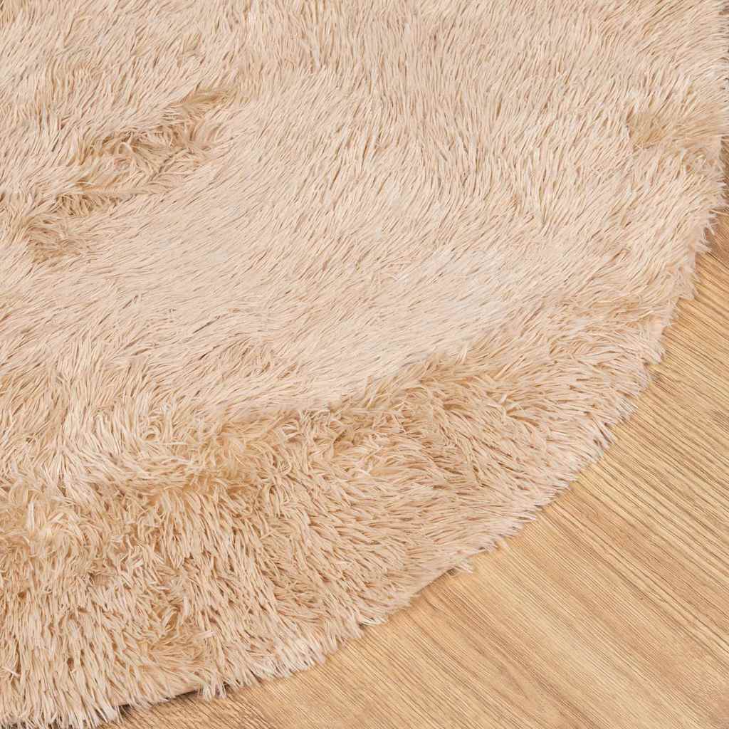vidaXL Χαλί Shaggy με Ψηλό Πέλος NAVARRA Μπεζ 240x240 εκ. πολυεστέρας