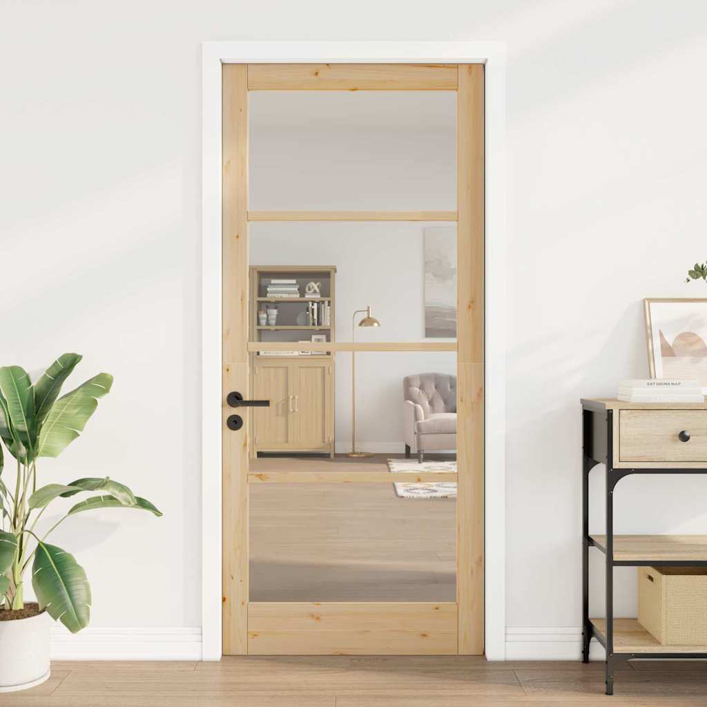 vidaXL Εσωτερική Πόρτα με Γυαλί "ORKDAL" 93x211x4 εκ Ξύλο Πεύκου