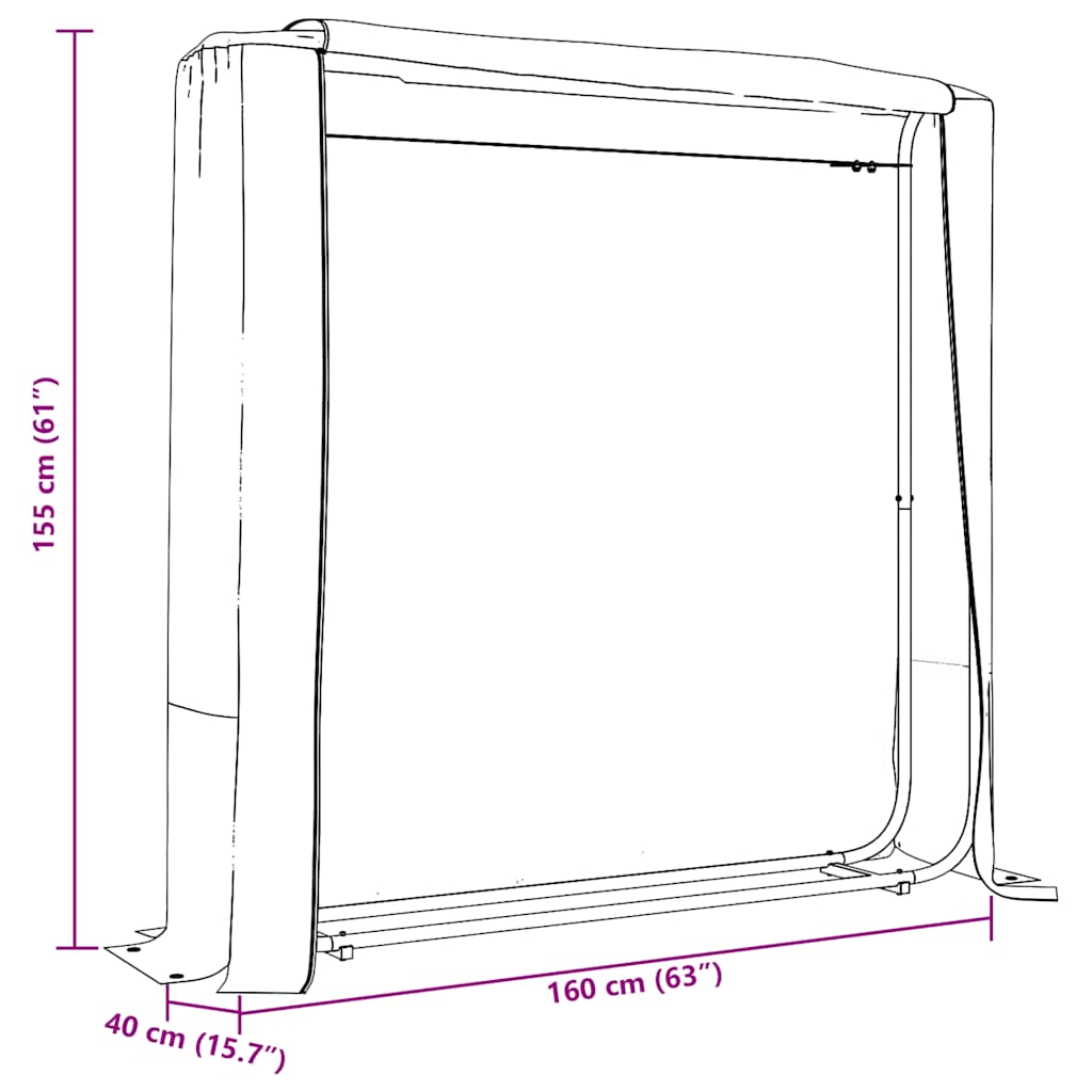 vidaXL Ράφι για καυσόξυλα με κάλυμμα βροχής 150x25x150 cm