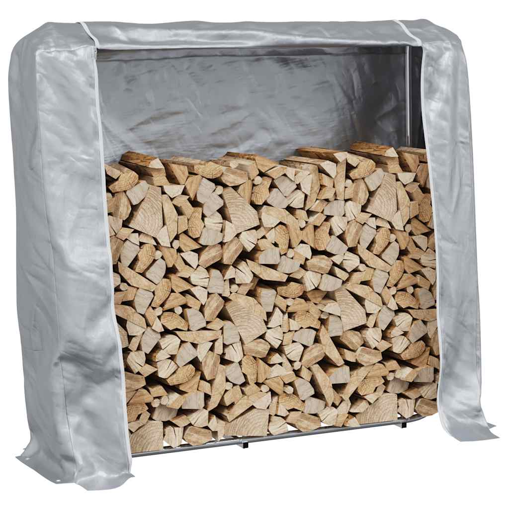 vidaXL Ράφι για καυσόξυλα με κάλυμμα βροχής 150x25x150 cm