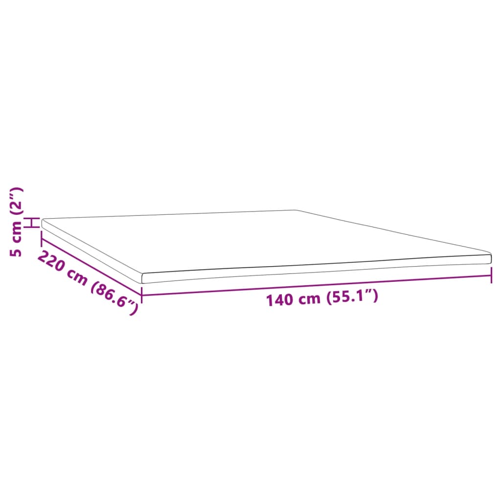 vidaXL Ανώστρωμα 140 x 220 εκ. 5 εκ.