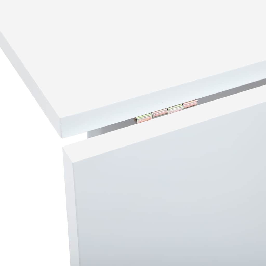 vidaXL Τραπεζαρία Λευκό μασίφ ξύλο καουτσούκ