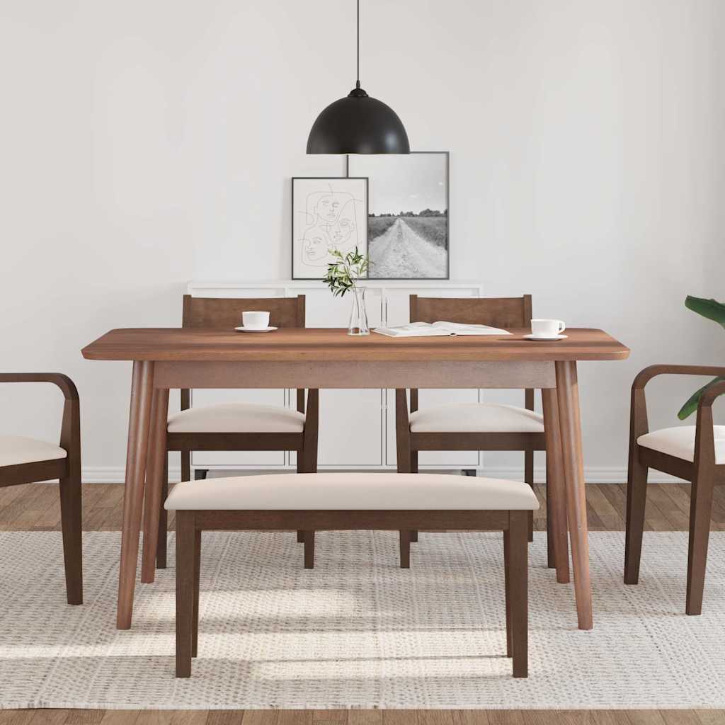 Πάγκος vidaXL 90 cm Καφέ μασίφ ξύλο καουτσούκ