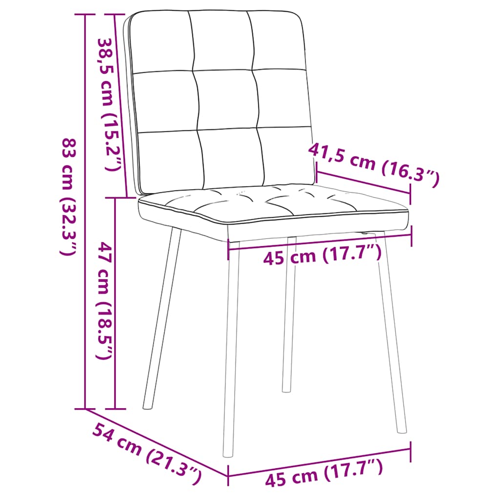 vidaXL Καρέκλες Τραπεζαρίας 4 Τεμ. Σκούρο. Γκρι Βελούδινες