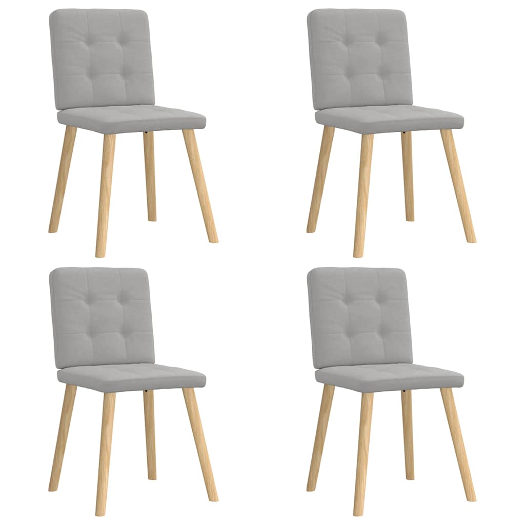 vidaXL Καρέκλες τραπεζαρίας 4 τεμ Cloud Grey Fabric