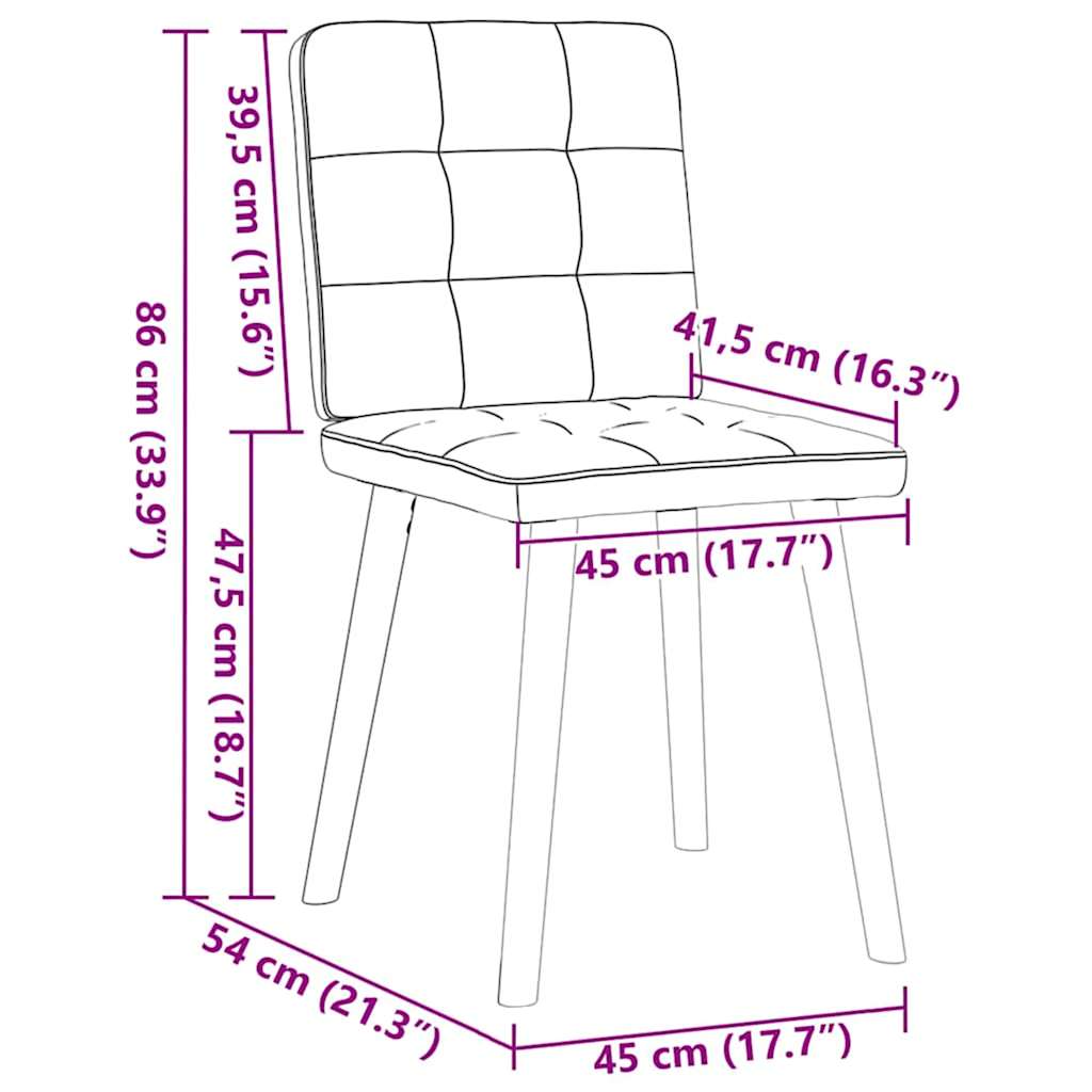 vidaXL Καρέκλες τραπεζαρίας 4 τεμ Cloud Grey Fabric