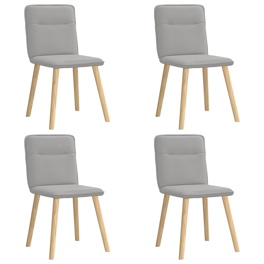 vidaXL Καρέκλες τραπεζαρίας 4 τεμ Cloud Grey Fabric