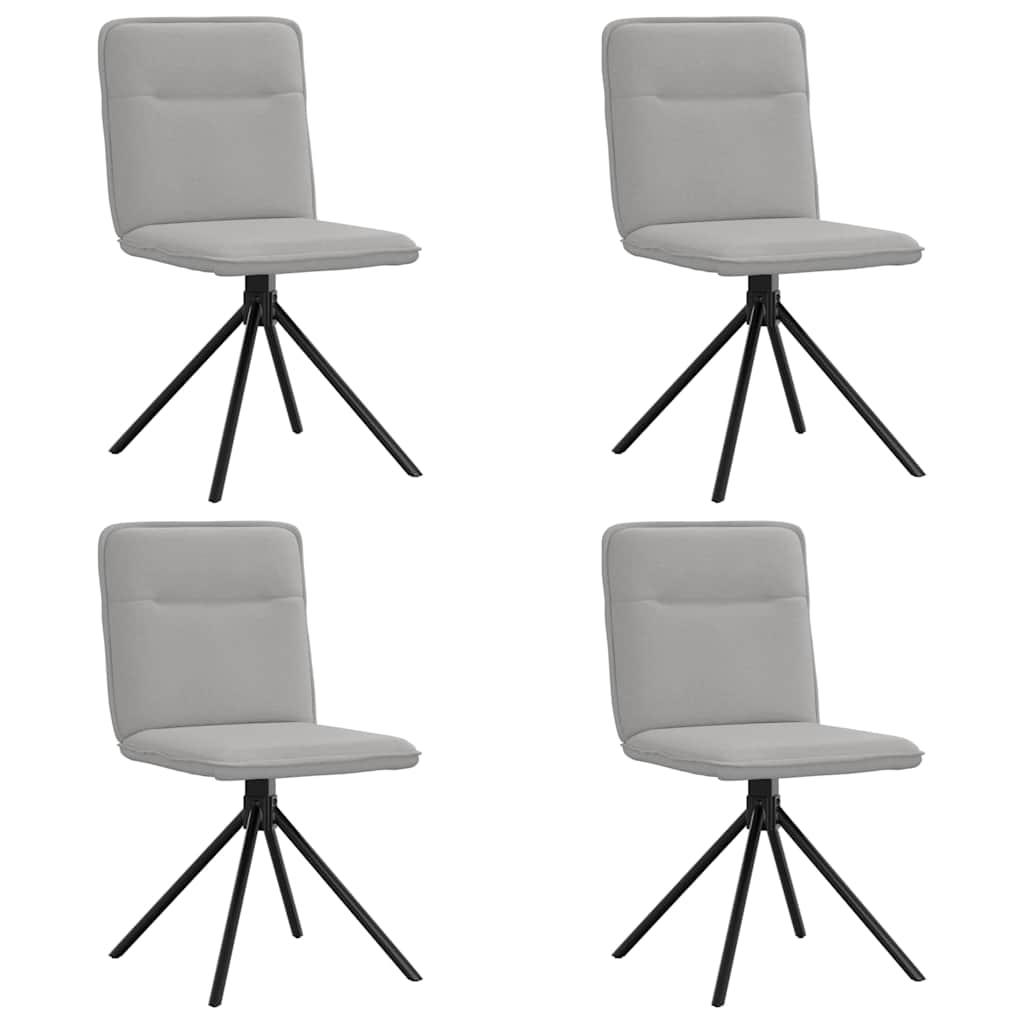 vidaXL Καρέκλες τραπεζαρίας 4 τεμ Cloud Grey Fabric
