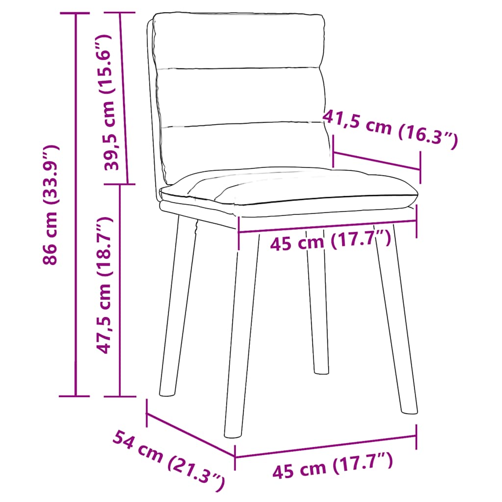 vidaXL Καρέκλες Τραπεζαρίας 4 τεμ. Κρεμ Υφασμάτινες