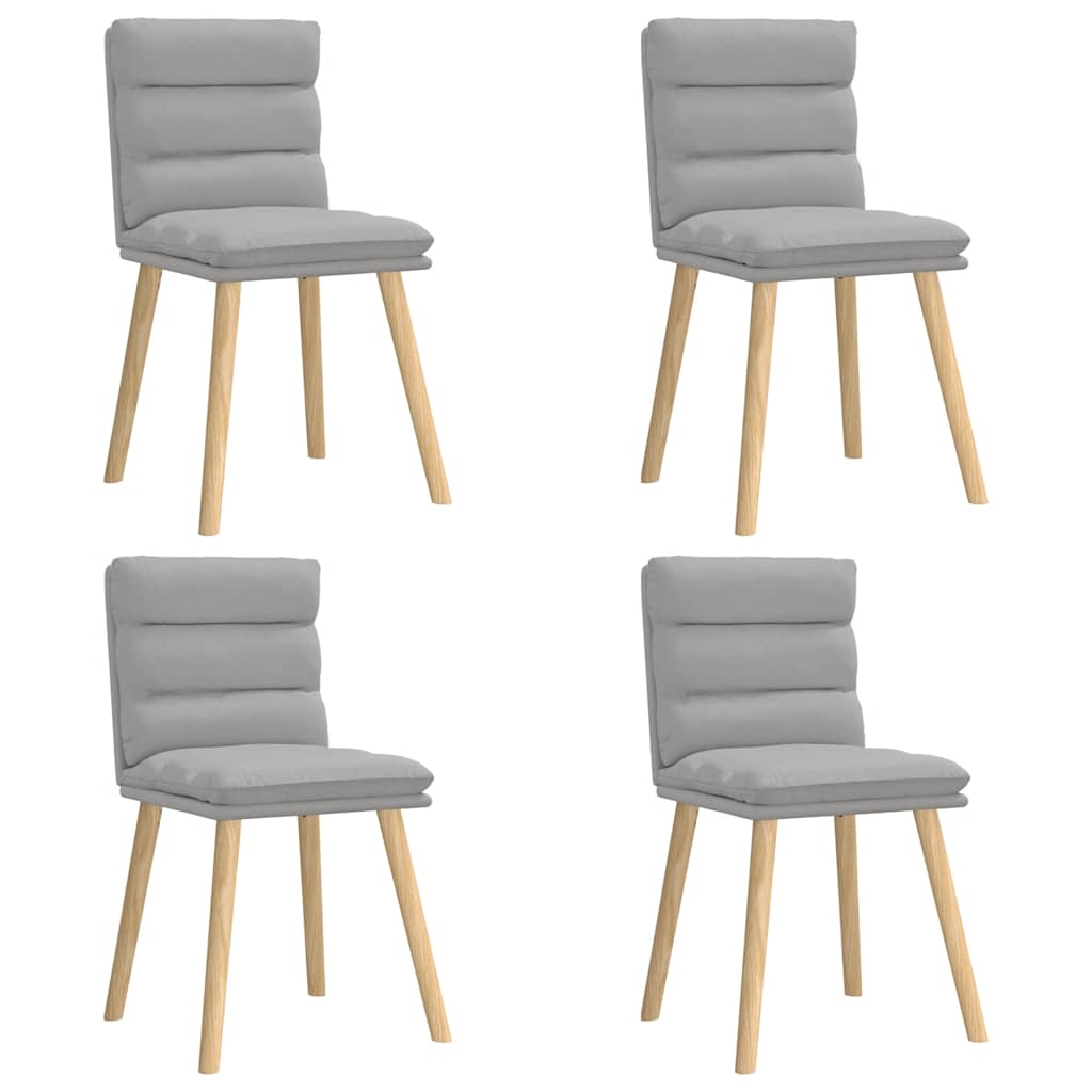 vidaXL Καρέκλες τραπεζαρίας 4 τεμ Cloud Grey Fabric