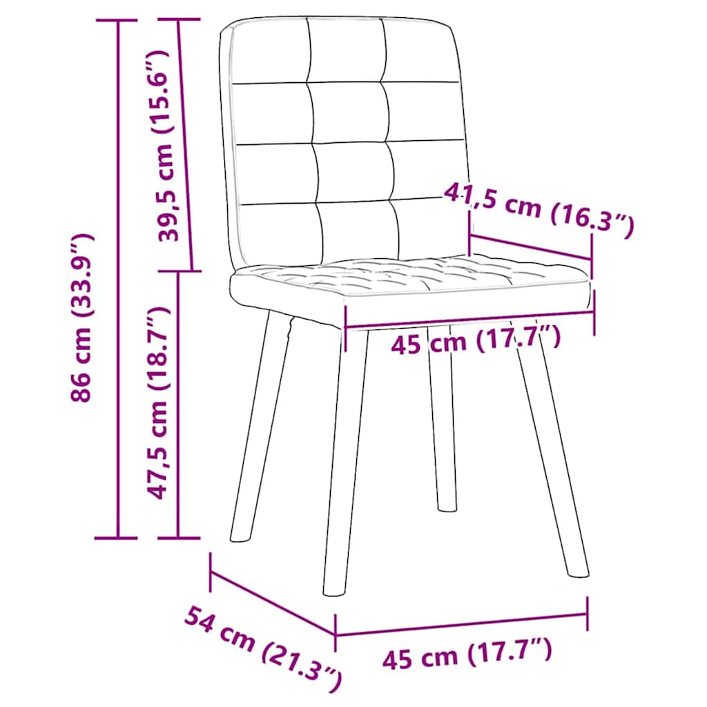 vidaXL Καρέκλες Τραπεζαρίας 6 τεμ. Χρώμα Taupe Υφασμάτινες