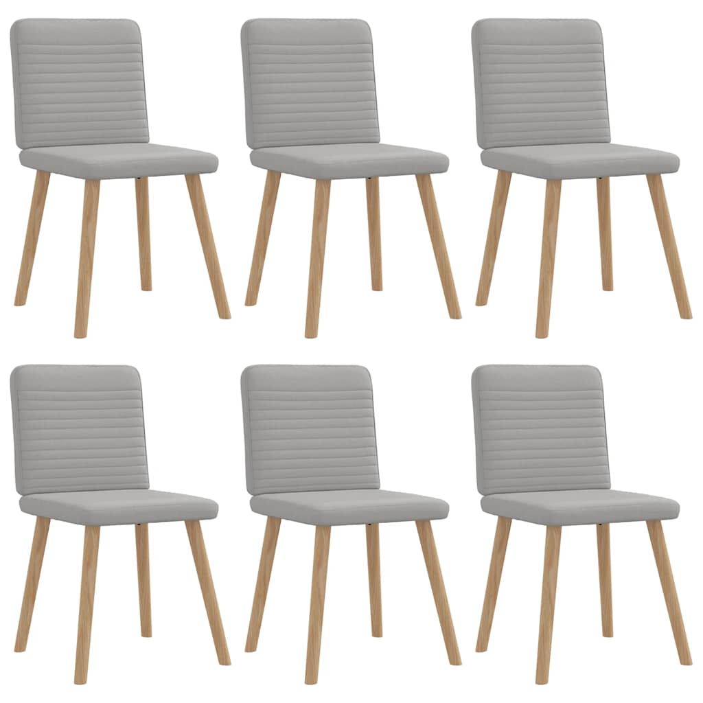 vidaXL Καρέκλες τραπεζαρίας 6 τεμ Cloud Grey Fabric