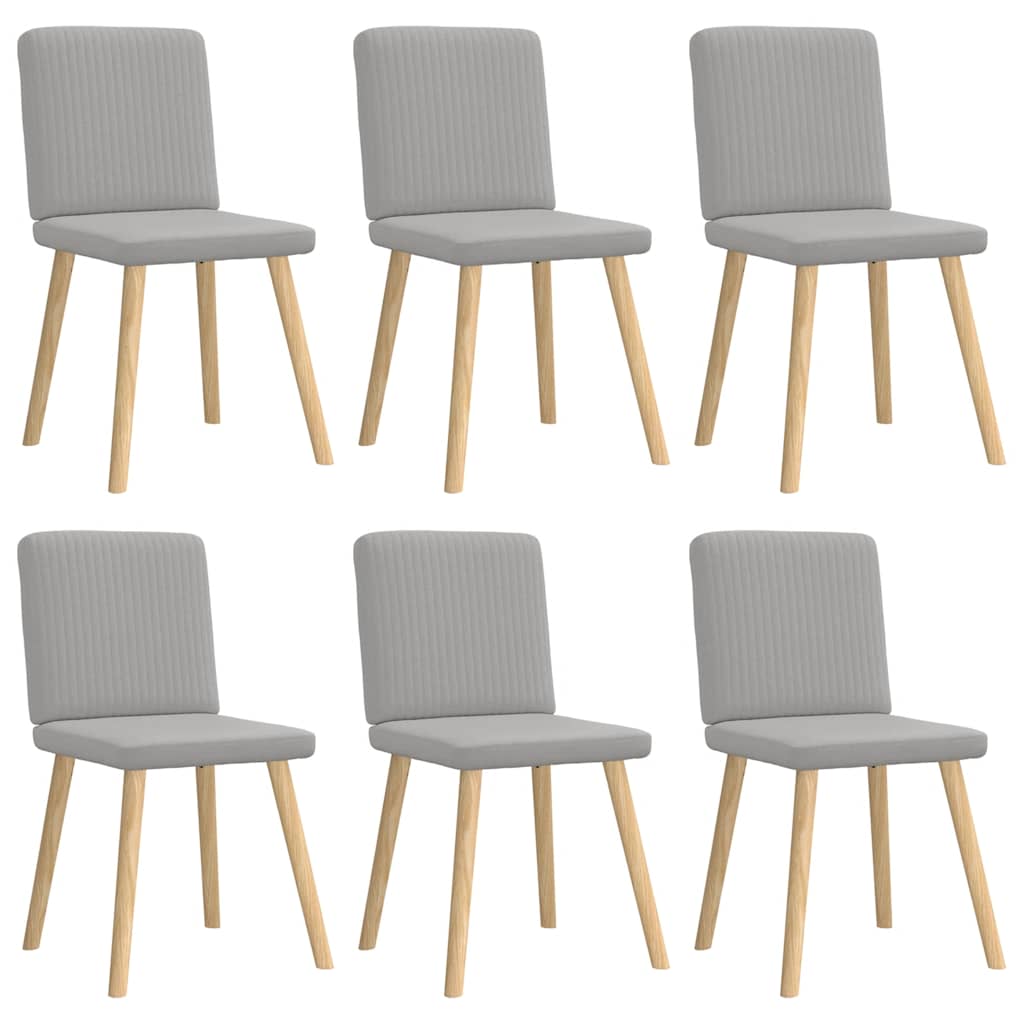 vidaXL Καρέκλες τραπεζαρίας 6 τεμ Cloud Grey Fabric