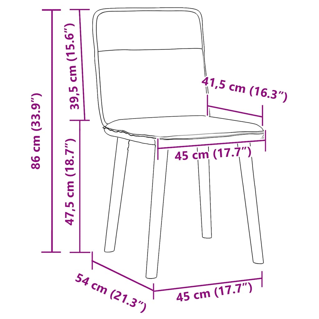 vidaXL Καρέκλες Τραπεζαρίας 6 τεμ. Μπλε Υφασμάτινες
