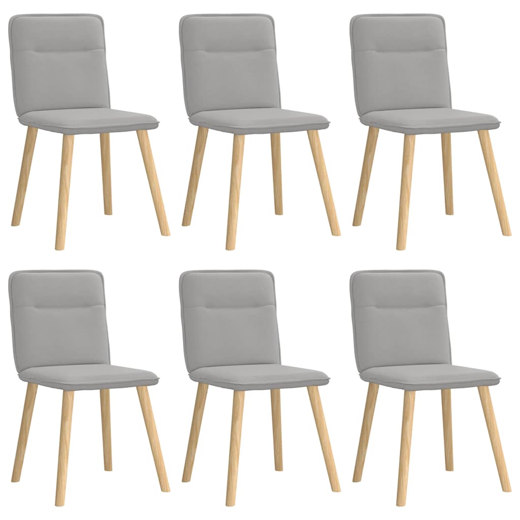vidaXL Καρέκλες τραπεζαρίας 6 τεμ Cloud Grey Fabric