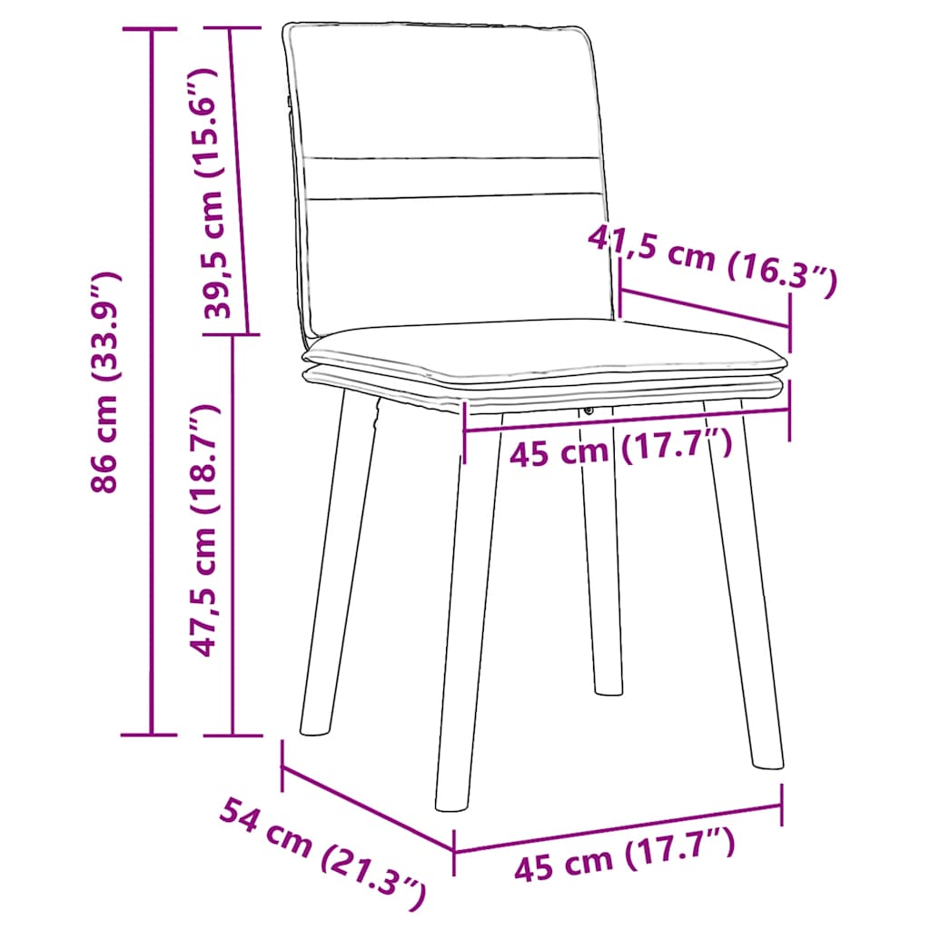 vidaXL Καρέκλες Τραπεζαρίας 6 τεμ. Μπορντό Υφασμάτινες