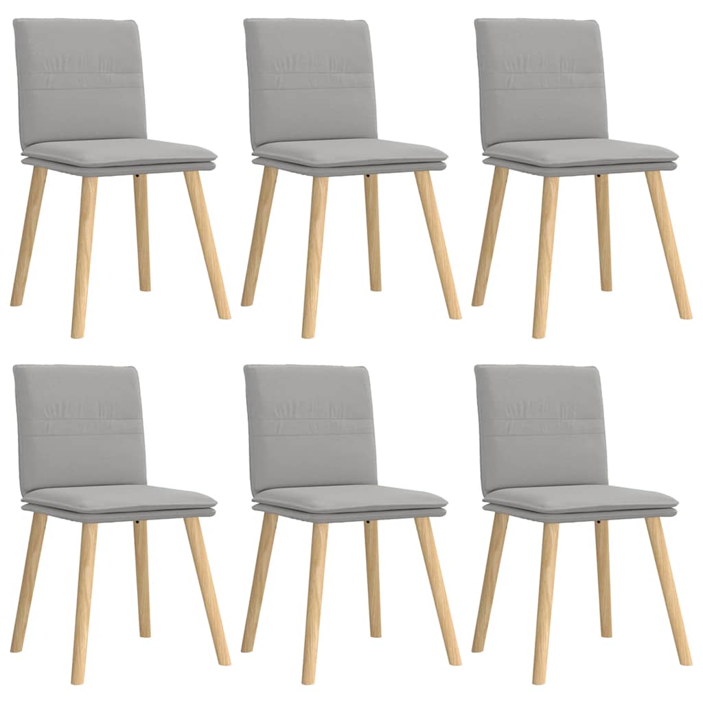 vidaXL Καρέκλες τραπεζαρίας 6 τεμ Cloud Grey Fabric