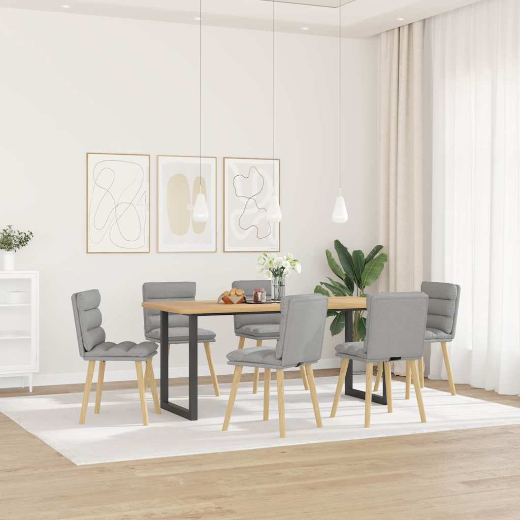 vidaXL Καρέκλες τραπεζαρίας 6 τεμ Cloud Grey Fabric