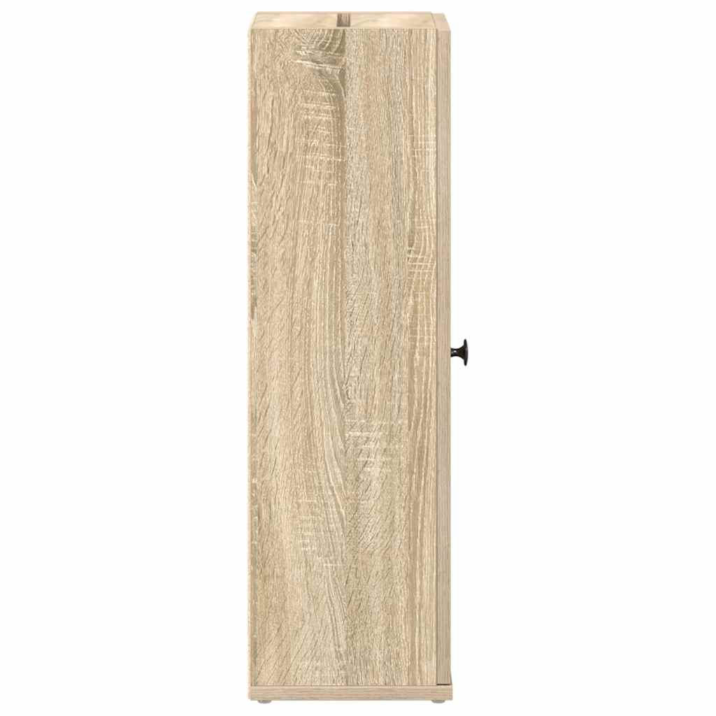 vidaXL Ντουλάπι μπάνιου με θήκη για ρολό Δρυς sonoma 20,5x22x72 cm