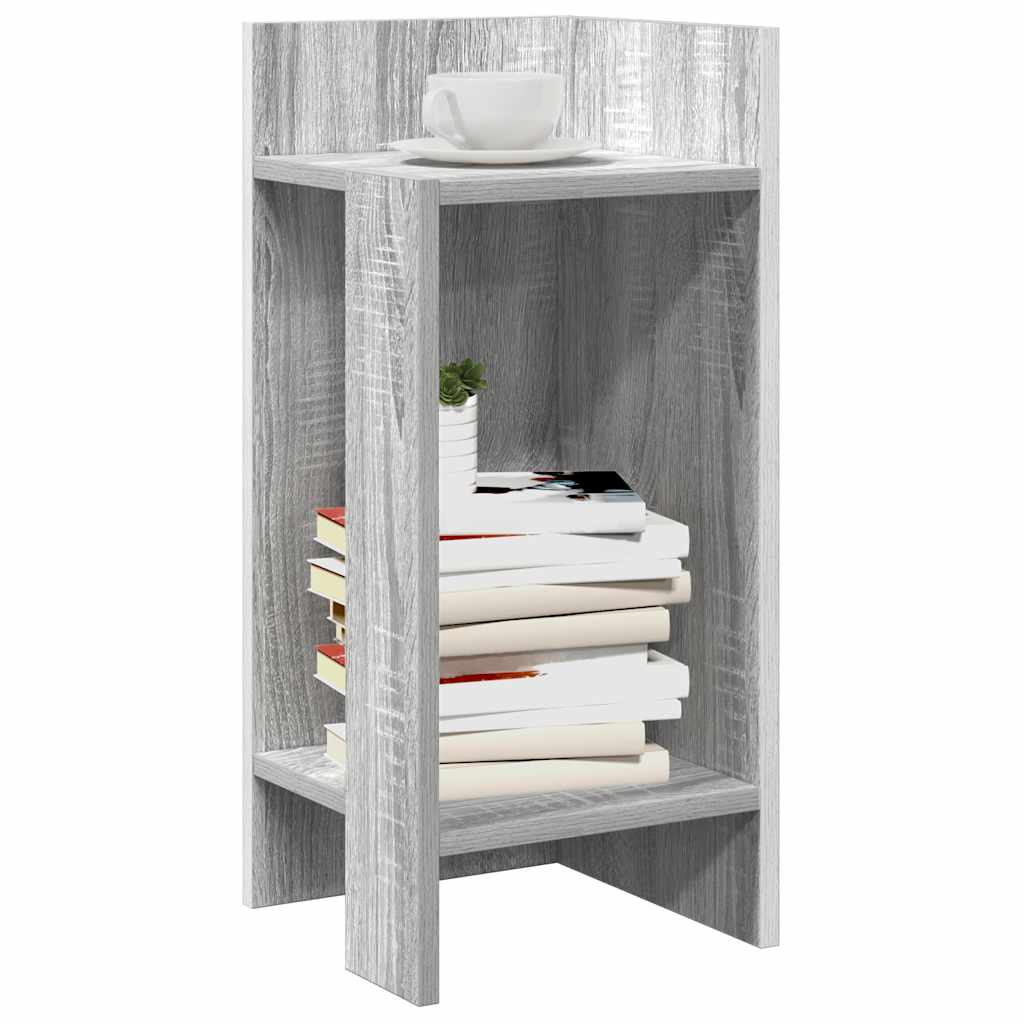 vidaXL Τραπεζάκια 2 τεμ. με ράφι Γκρι Sonoma 25,5x27x60 εκ.
