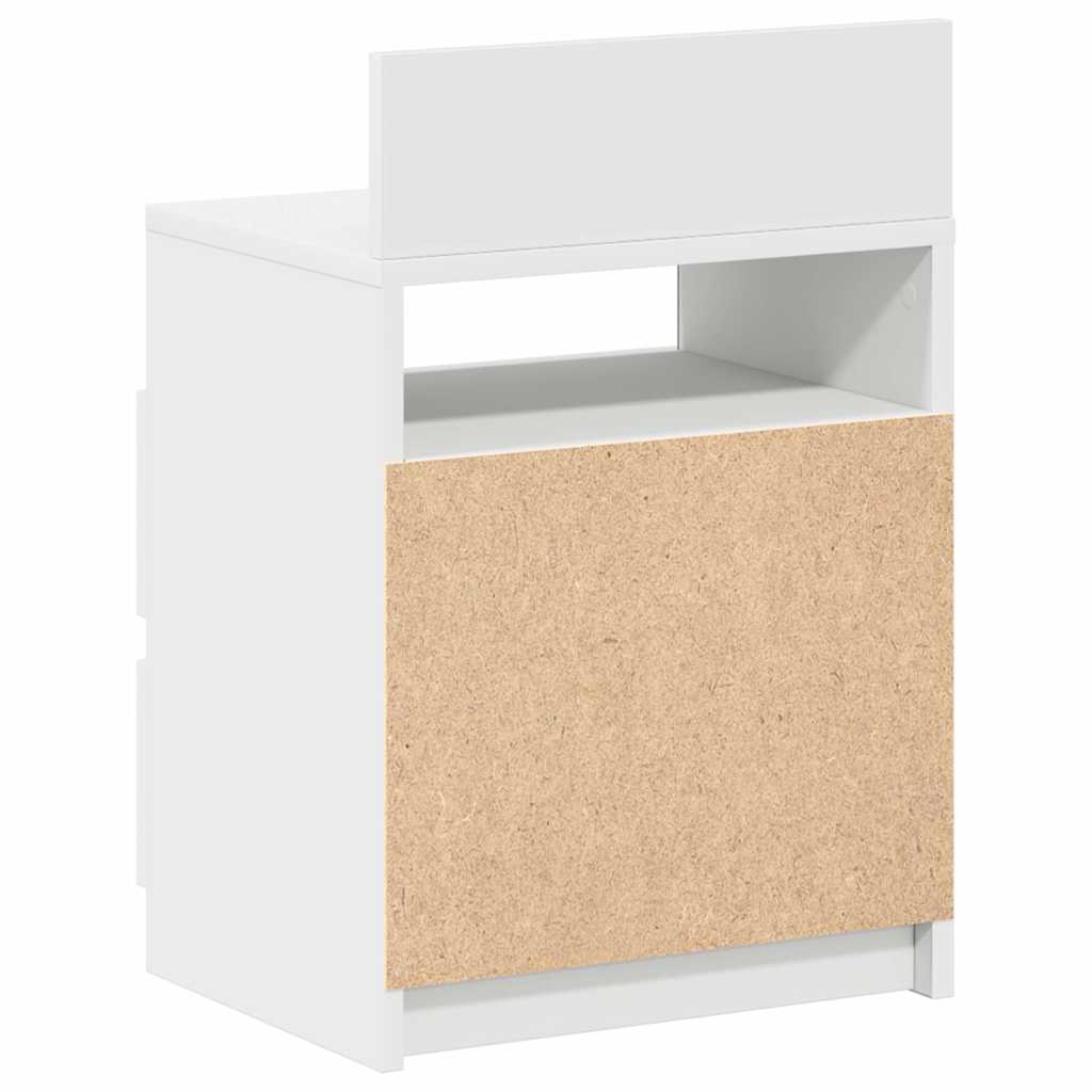 vidaXL Κομοδίνο με 2 συρτάρια Λευκό 40x33x60 cm