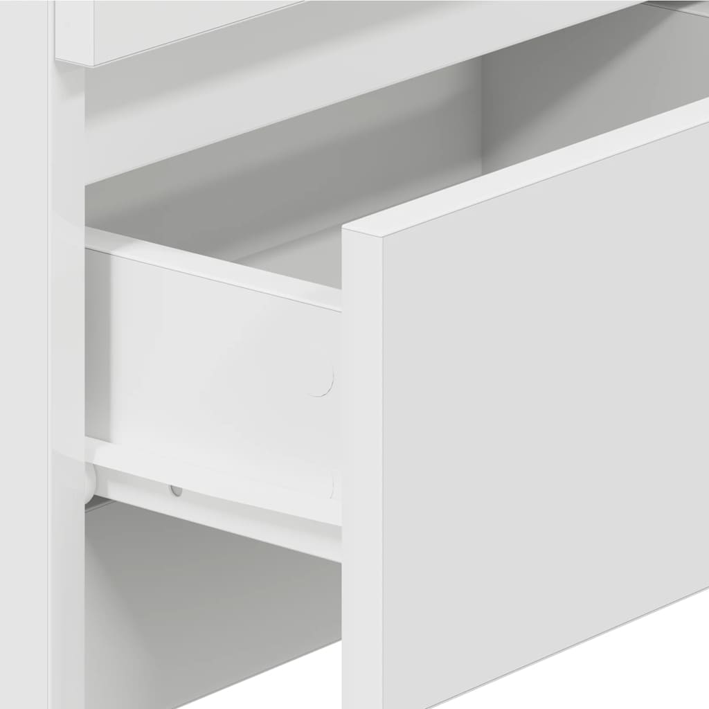 vidaXL Κομοδίνο με 2 συρτάρια Λευκό 40x33x60 cm
