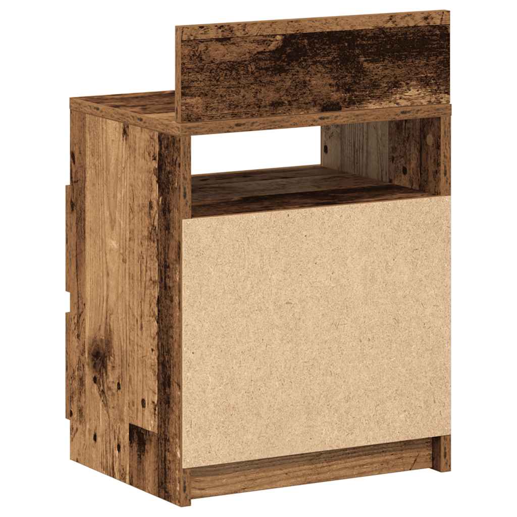 vidaXL Κομοδίνο με 2 συρτάρια Παλιό ξύλο 40x33x60 cm