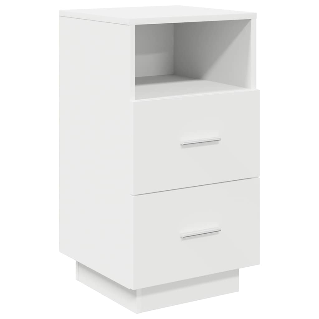 vidaXL Κομοδίνα 2 τμχ με 2 συρτάρια Λευκό 36x36x68 cm