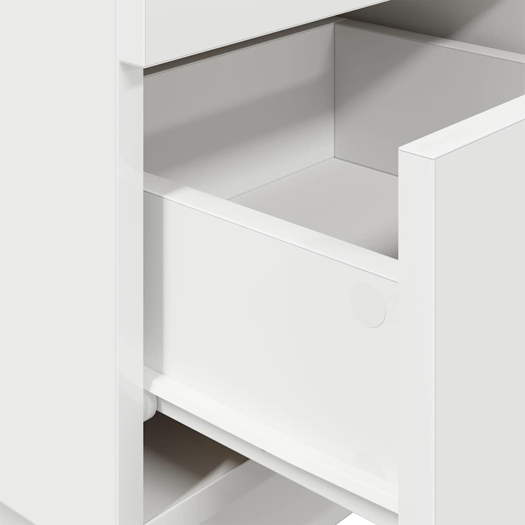 vidaXL Κομοδίνα 2 τμχ με 2 συρτάρια Λευκό 36x36x68 cm