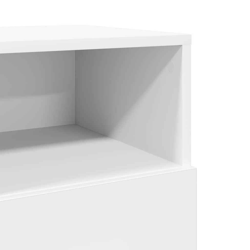 vidaXL Κομοδίνα 2 τμχ με 2 συρτάρια Λευκό 36x36x68 cm