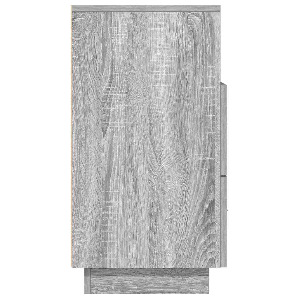 vidaXL Κομοδίνα 2 τμχ με 2 συρτάρια Γκρι Sonoma 36x36x68 εκ.
